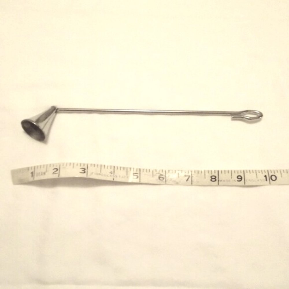 Silvertone 9" Decorative Candle Snuffer